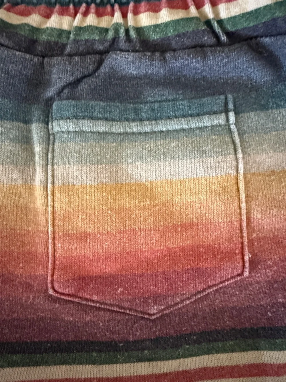 Aviator Nation Teal Sweatshorts with Rainbow Tag - Picture 6 of 6